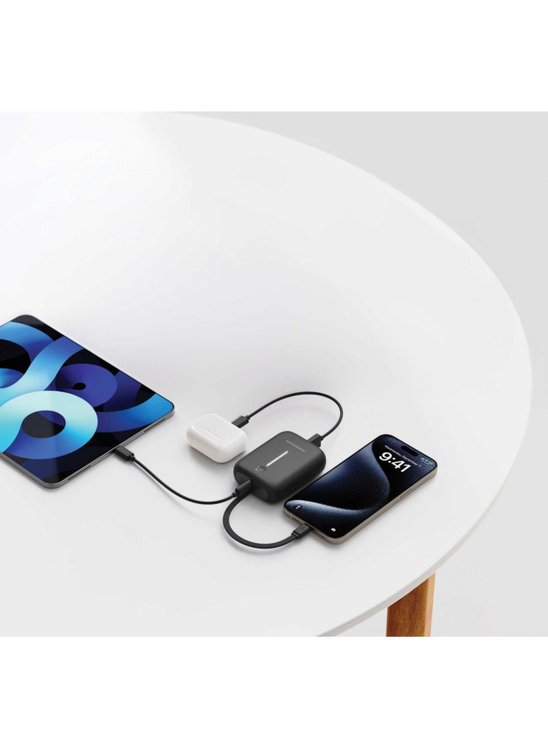 باورولوجي بنك طاقة بسعة 10000 مللي أمبير 20 واط PD للشحن السريع، شاحن محمول مع USB-C ومنفذ USB-A، حزمة بطارية للشحن السريع مع كابل مدمج لجهاز iPad Pro، iPhone 17 Series، Samsung، Galaxy S25U. - Image 2